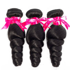 GrandeBeaute Beautiful Hair Loose Wave Bundles Natural Color Brazilian Hair Weave Bundles Remy Human Hair Extension GrandeBeaute Beautiful Hair Loose Wave Bundles Natural Color Brazilian Hair Weave Bundles Remy Human Hair Extension