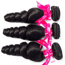 GrandeBeaute Beautiful Hair Loose Wave Bundles Natural Color Brazilian Hair Weave Bundles Remy Human Hair Extension GrandeBeaute Beautiful Hair Loose Wave Bundles Natural Color Brazilian Hair Weave Bundles Remy Human Hair Extension