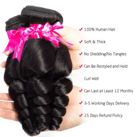 GrandeBeaute Beautiful Hair Loose Wave Bundles Natural Color Brazilian Hair Weave Bundles Remy Human Hair Extension GrandeBeaute Beautiful Hair Loose Wave Bundles Natural Color Brazilian Hair Weave Bundles Remy Human Hair Extension