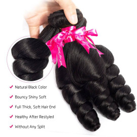 GrandeBeaute Beautiful Hair Loose Wave Bundles Natural Color Brazilian Hair Weave Bundles Remy Human Hair Extension GrandeBeaute Beautiful Hair Loose Wave Bundles Natural Color Brazilian Hair Weave Bundles Remy Human Hair Extension