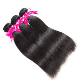 GrandeBeaute Beautiful Peruvian Straight Hair 13x4 Lace Frontal Closure With Bundles Remy Human hair 3 Bundles With Frontal Closure