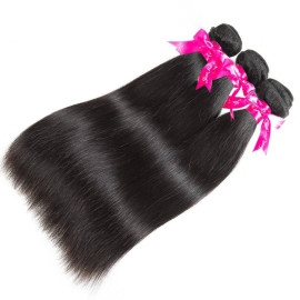 GrandeBeaute Beautiful Peruvian Straight Hair 13x4 Lace Frontal Closure With Bundles Remy Human hair 3 Bundles With Frontal Closure