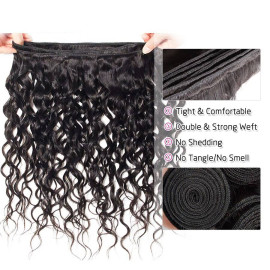 GrandeBeaute Beautiful Hair Water Wave Bundles 1 PC Brazilian Hair Weave Bundles Double Weft Human Hair Bundles Remy Hair GrandeBeaute Beautiful Hair Water Wave Bundles 1 PC Brazilian Hair Weave Bundles Double Weft Human Hair Bundles Remy Hair