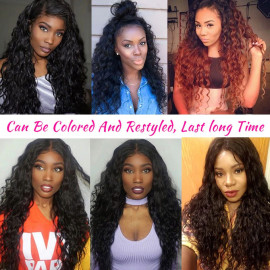 GrandeBeaute HD Transparent Curly Human Hair Wigs Pre Plucked With Baby Hair 13x4 Lace Frontal Wig Brazilian Kinky Curly Human Hair Wigs