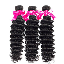 GrandeBeaute Beautiful Hair Deep Wave Bundles Can Buy 1/3/4 Bundles 100% Remy Human Hair Extensions Brazilian Hair Weave Bundles