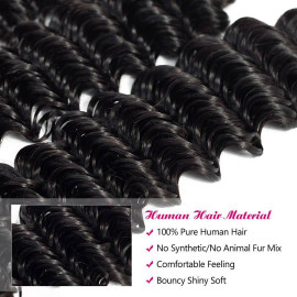 GrandeBeaute Beautiful Hair Deep Wave Bundles Can Buy 1/3/4 Bundles 100% Remy Human Hair Extensions Brazilian Hair Weave Bundles