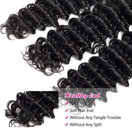 GrandeBeaute Beautiful Hair Deep Wave Bundles Can Buy 1/3/4 Bundles 100% Remy Human Hair Extensions Brazilian Hair Weave Bundles