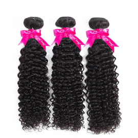 GrandeBeaute Beautiful Brazilian Curly Hair Bundles 100% Human Hair Weave Bundles Natural Color Remy Hair Extensions