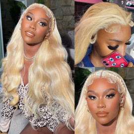 GrandeBeaute 613 Blonde Lace Frontal Wig 13x4 Brazilian Body Wave Lace Front Wig Preplucked Lace Front Human Hair Wigs