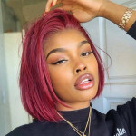 GrandeBeaute Beautiful 1b/99j Short Bob Lace Front Wigs 13x4 Human Hair Lace Frontal Wig Brazilian Remy Hair Bob Wig GrandeBeaute Beautiful 1b/99j Short Bob Lace Front Wigs 13x4 Human Hair Lace Frontal Wig Brazilian Remy Hair Bob Wig