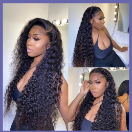 GrandeBeaute Kinky Curly Wigs 13x4 Lace Front Human Hair Wigs Pre Plucked With Baby Hair For black Women Remy Peruvian Curly Human Hair Wig GrandeBeaute Kinky Curly Wigs 13x4 Lace Front Human Hair Wigs Pre Plucked With Baby Hair For black Women Remy Peruvian Curly Human Hair Wig