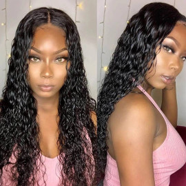 GrandeBeaute Deep Wave Lace Front Human Hair Wigs Pre Plucked 4x4 Lace Closure Wig For Women Brazilian Deep Wave Human Hair Wigs