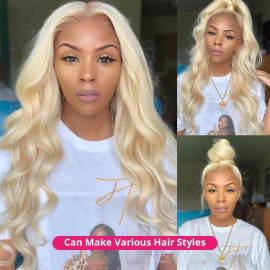 GrandeBeaute 613 Honey Blonde Brazilian Body Wave Lace Front Human Hair Wig 13x6 HD Lace Frontal Wig Body Wave Human Hair Wigs For Women