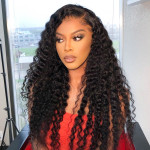 GrandeBeaute Hair 5x5 HD Transparent Lace Frontal Wig PrePlucked Curly Human Hair Wigs with Baby Hair Brazilian Kinky Curly Wig GrandeBeaute Hair 5x5 HD Transparent Lace Frontal Wig PrePlucked Curly Human Hair Wigs with Baby Hair Brazilian Kinky Curly Wig